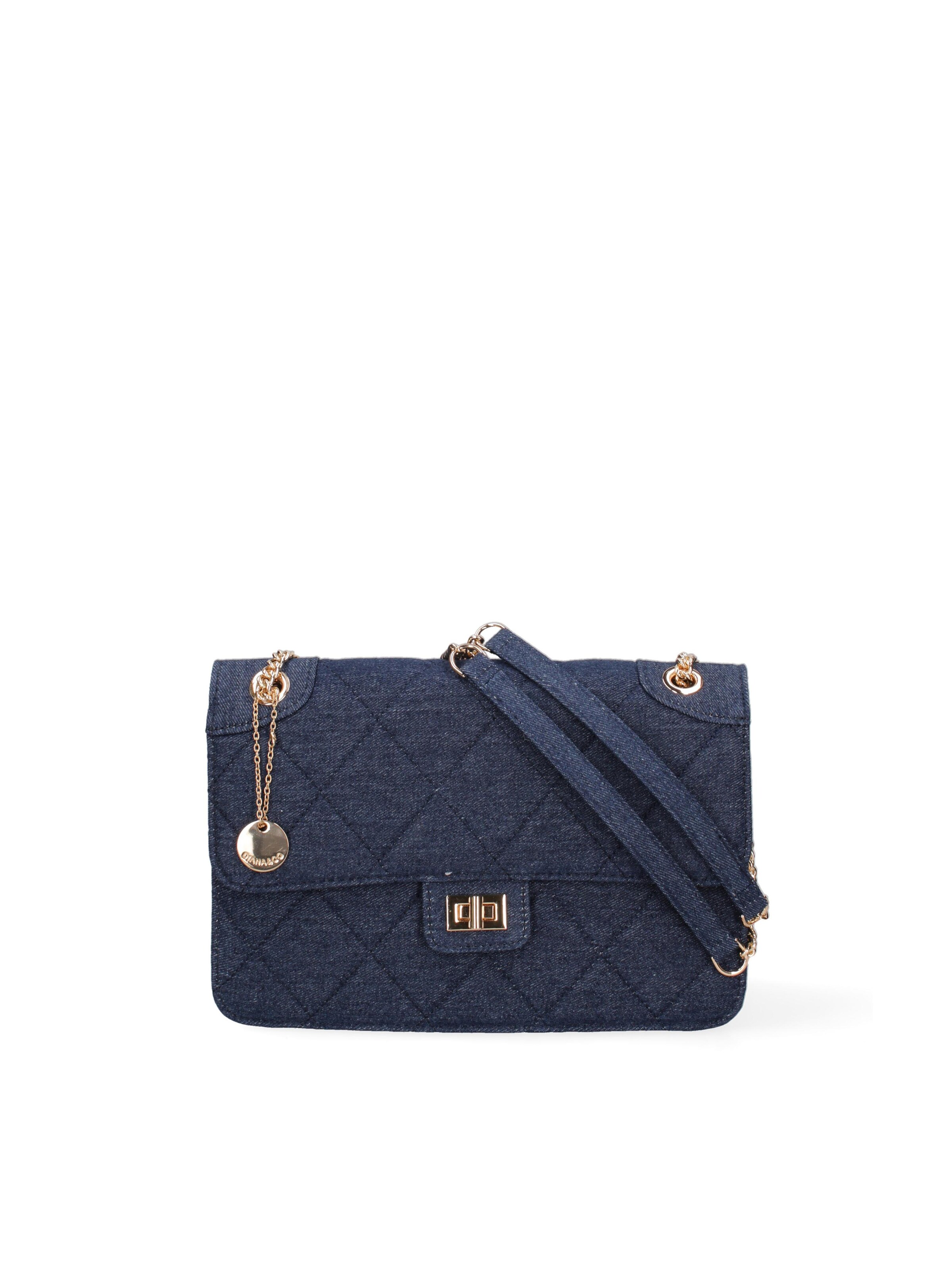 Borsa a spalla 'Borsa a Spalla Donna Nylon Ecopelle Twist Lock' di Diana&Co. in blu