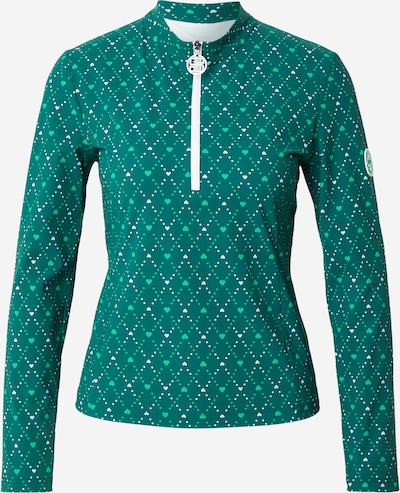 Marškinėliai iš Marc Cain, spalva – smaragdinė spalva / šviesiai žalia / balta, Prekių apžvalga