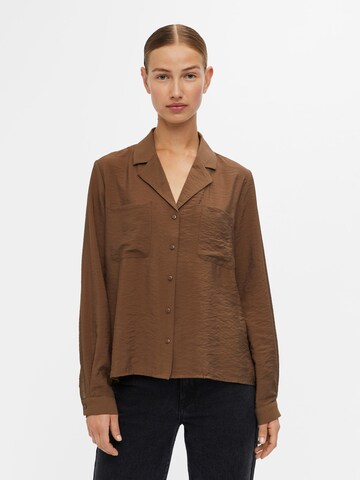 OBJECT Blouse 'Seline' in Bruin: voorkant