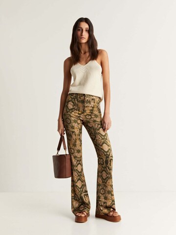 Scalpers Flared Trousers in Brown