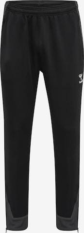 Coupe slim Pantalon de sport 'Lead Poly' Hummel en noir : devant