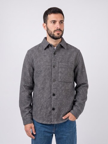 Only & Sons Comfort Fit Skjorte 'Micah Twill' i grå: forside