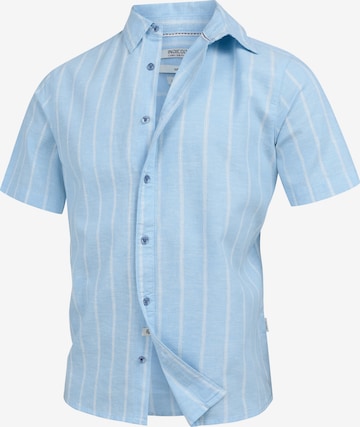 Chemise business ' Trypper ' INDICODE JEANS en bleu : devant