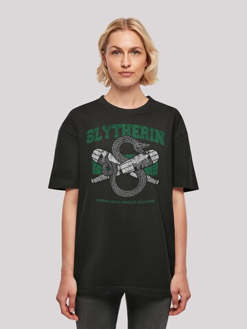 F4NT4STIC Shirt 'Harry Potter Slytherin' in Black: front