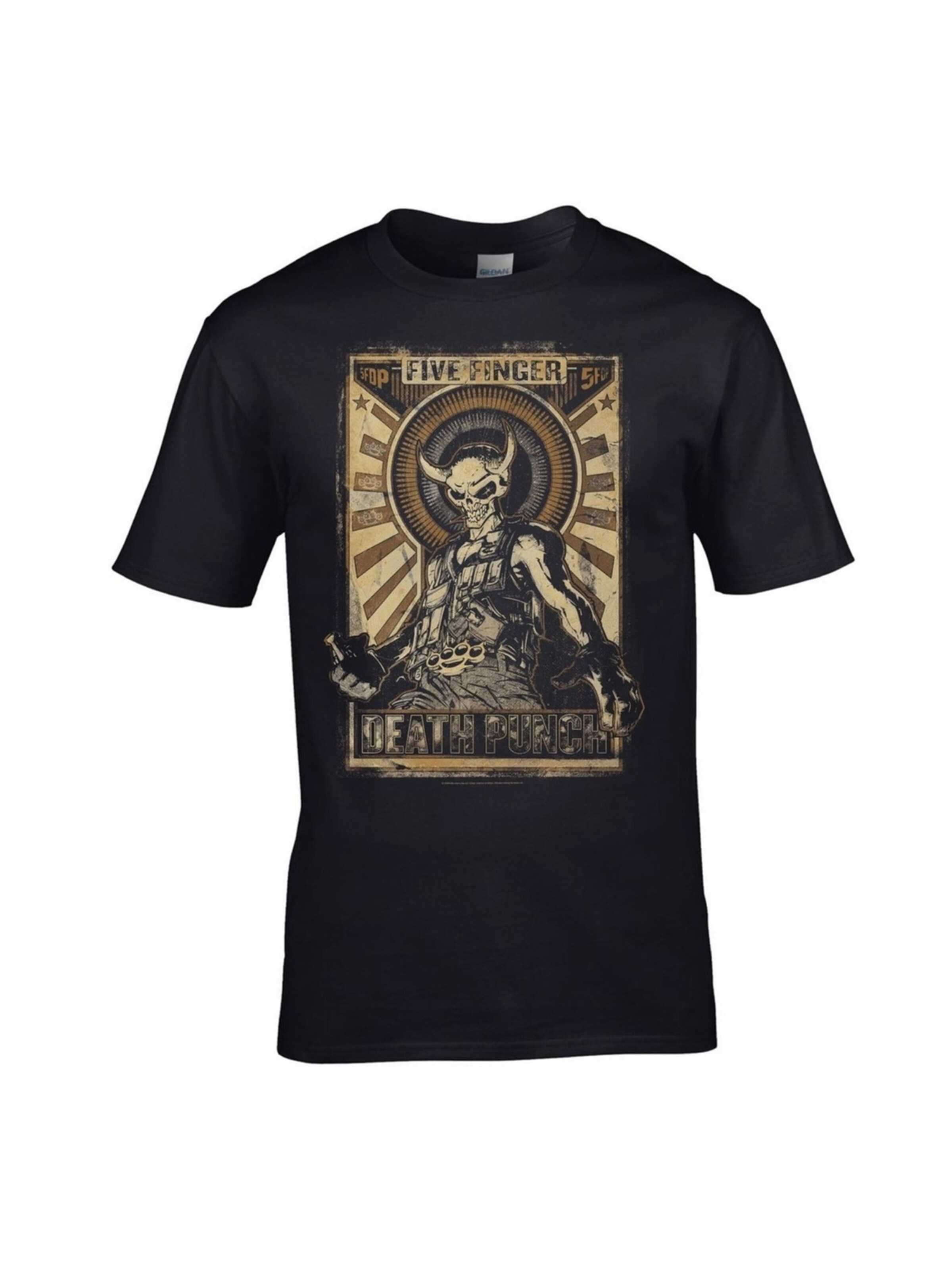 Maglietta 'Five Finger Death Punch Mercenary T-Shirt' di Rockshirts in nero: frontale