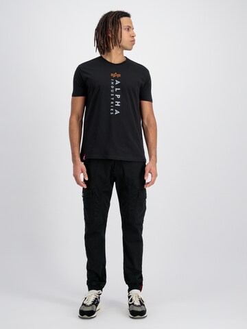 ALPHA INDUSTRIES Tričko – černá