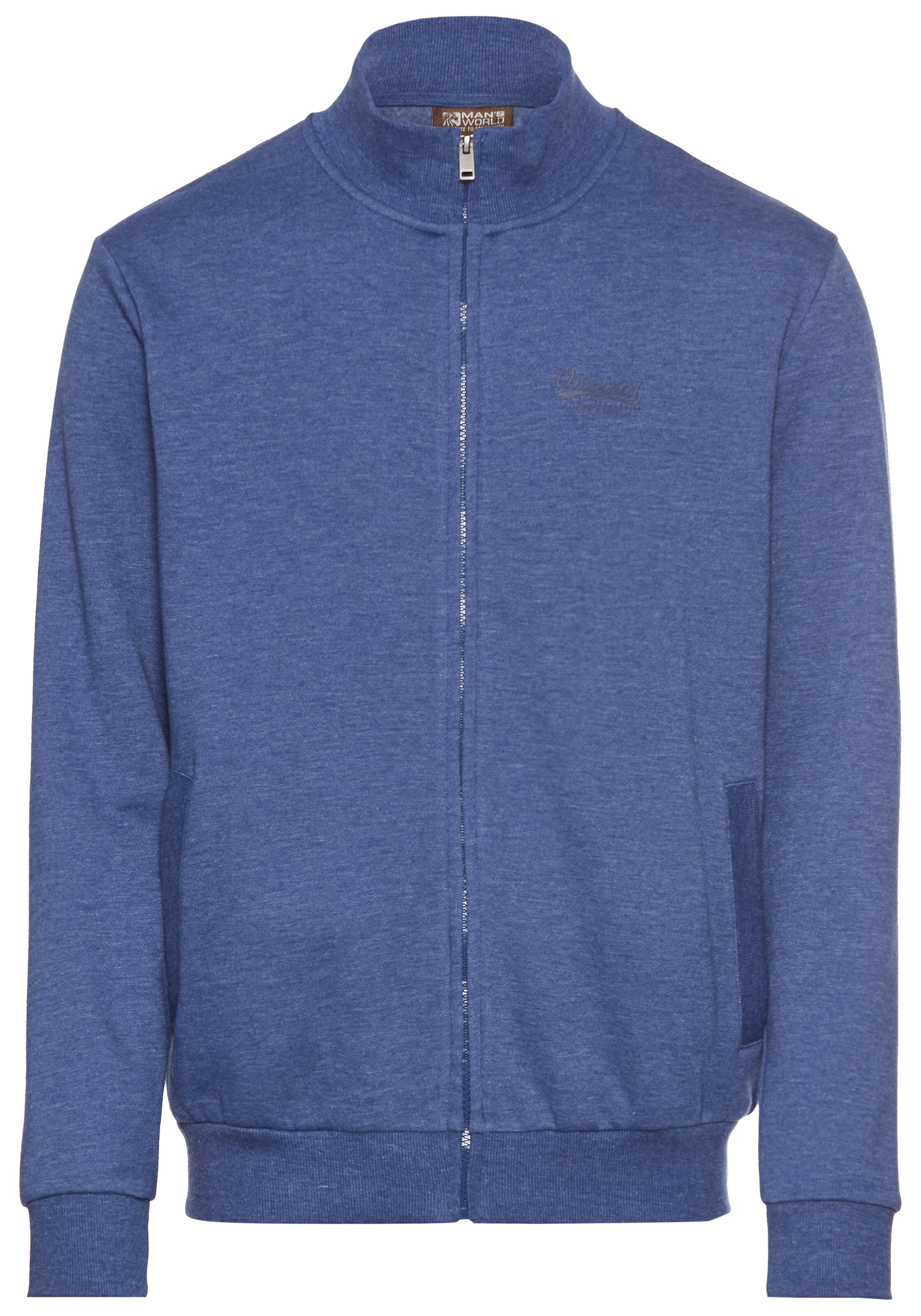 Man's World Sweatjacke in Blau: Vorderseite