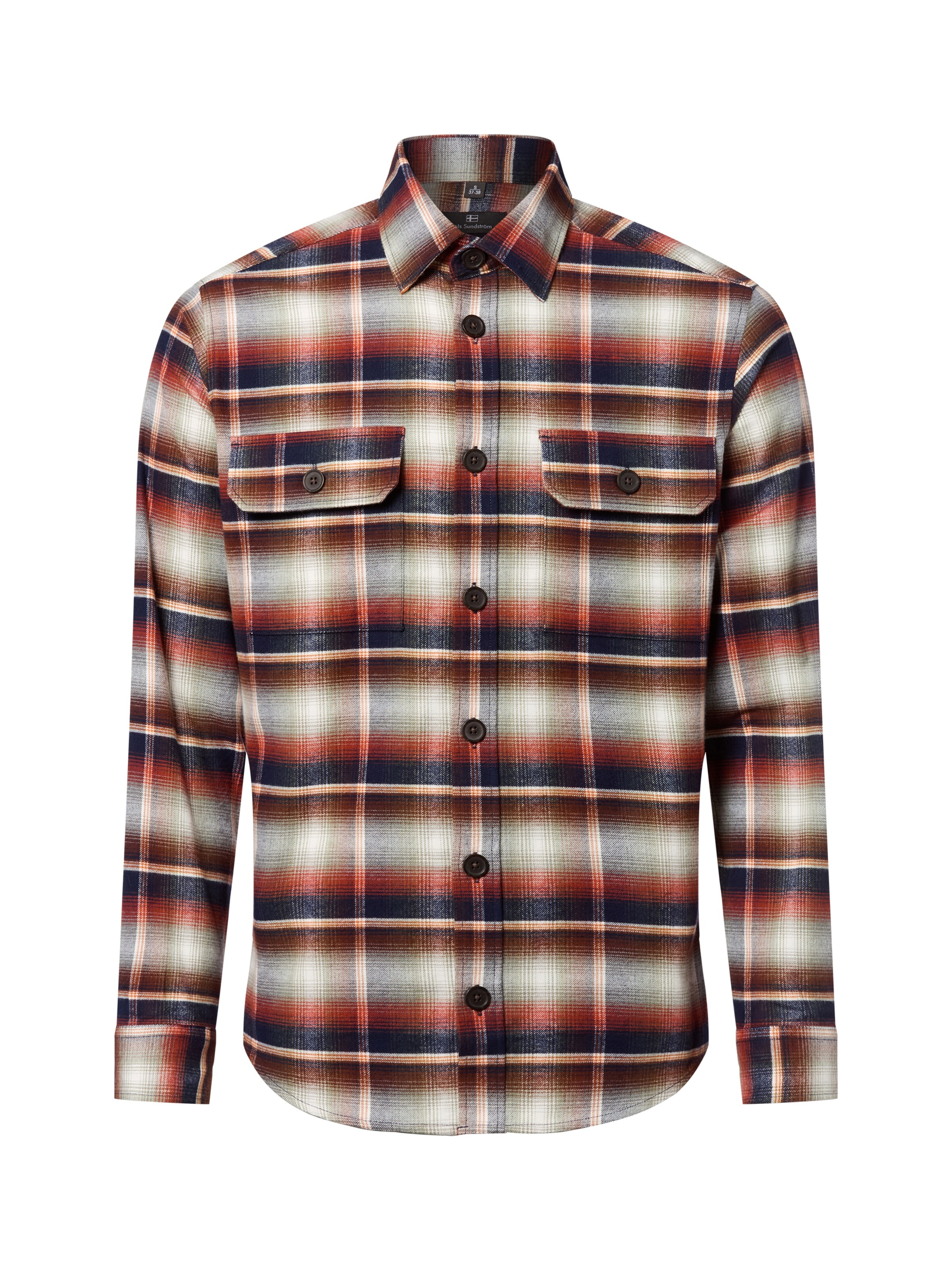 Nils Sundström Regular Fit Hemd in Blau: Vorderseite