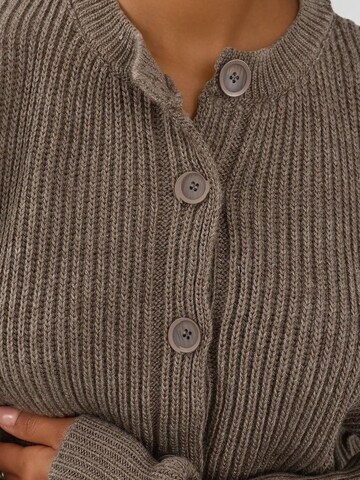 Hiccup Knit Cardigan in Brown