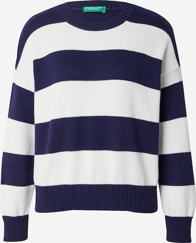 UNITED COLORS OF BENETTON Pull-over en bleu marine / blanc, Vue avec produit