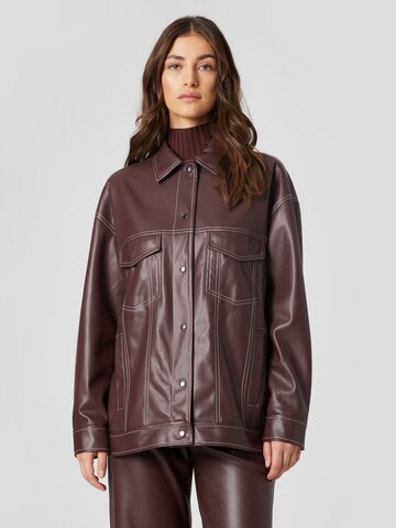 LENI KLUM x ABOUT YOU Between-Season Jacket 'Suki' in Brown: front