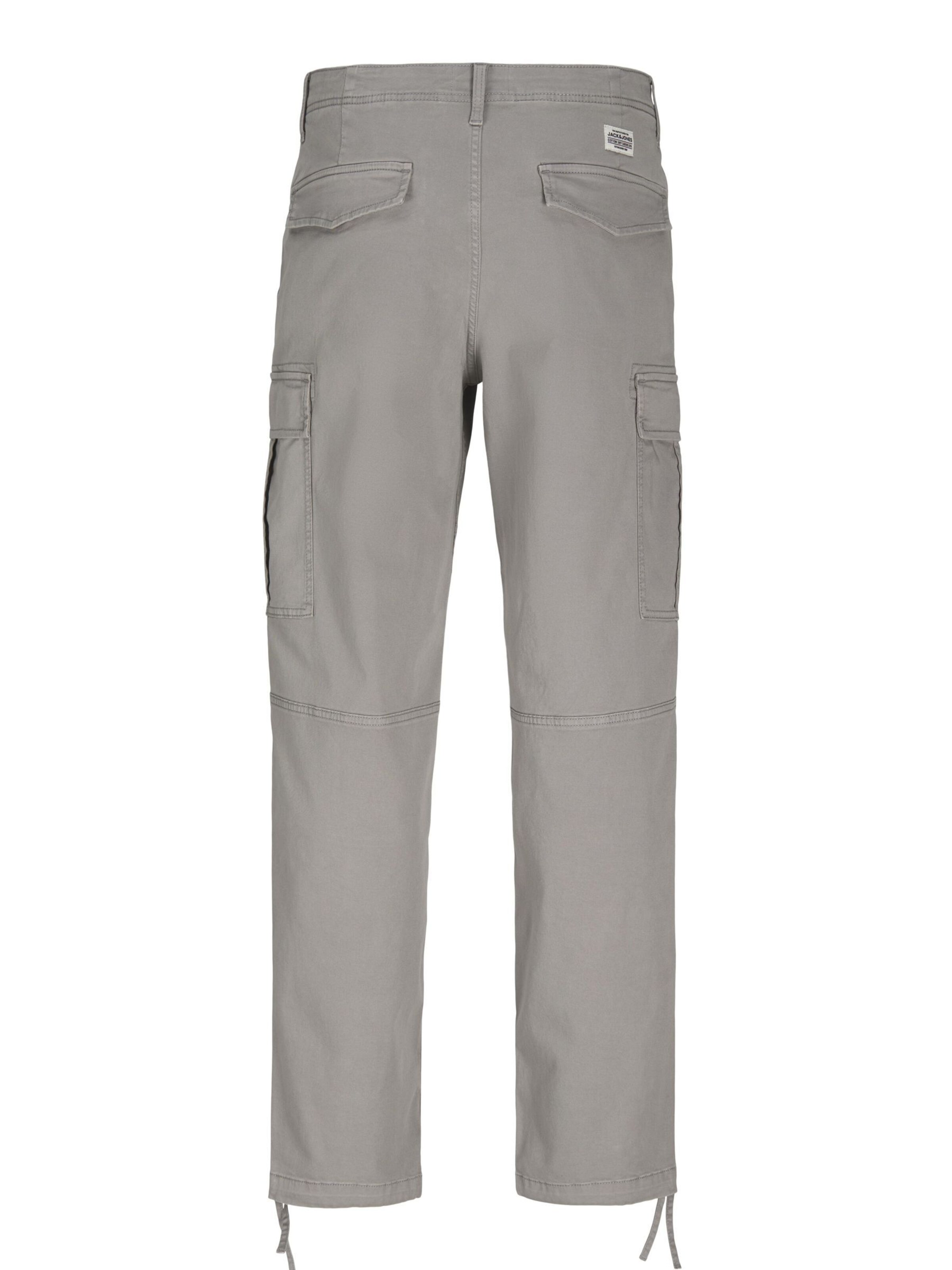 JACK & JONES Loosefit Cargohose 'JPSTKarl Harlow' in Grau