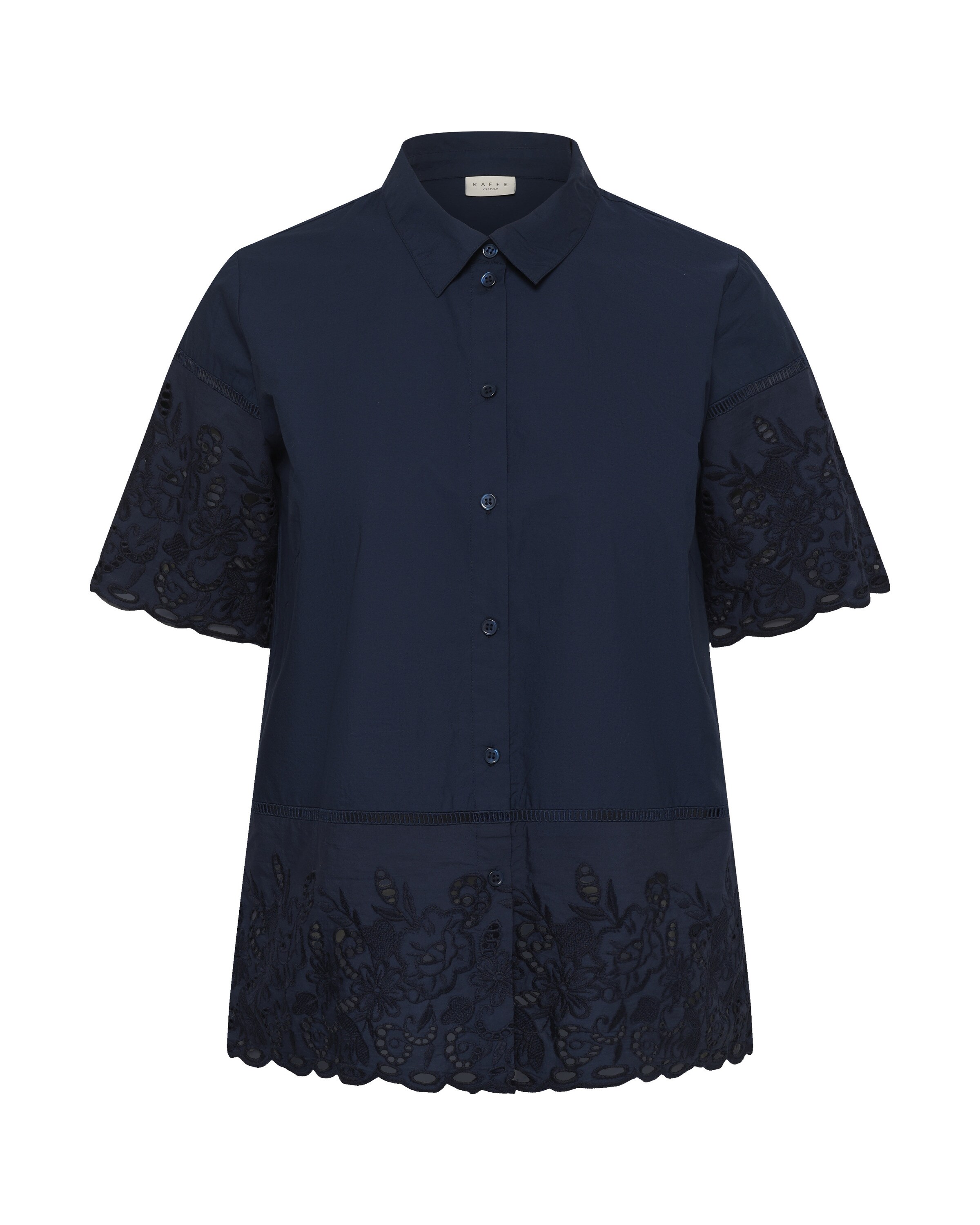 KAFFE CURVE Bluse 'KCtrudi' in Blau: Vorderseite