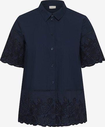 KAFFE CURVE Bluse 'KCtrudi' in Blau: Vorderseite