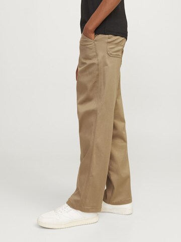 Jack & Jones Junior Wide leg Broek 'JPSTALEX' in Bruin