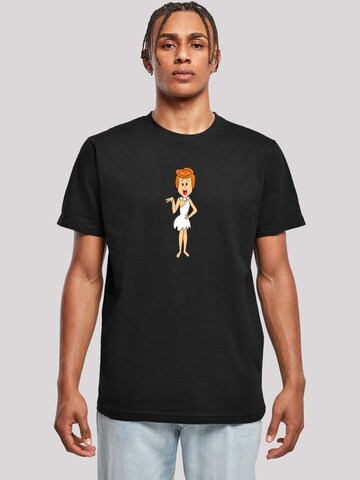 F4NT4STIC T-Shirt  'Die Familie Feuerstein Wilma Flintstone Classic Pose' in Schwarz: Vorderseite