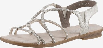 Rieker Strap Sandals in Beige: front