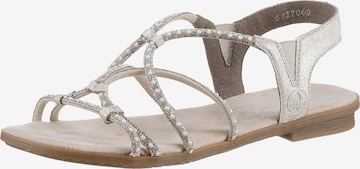 Rieker Strap Sandals in Beige: front