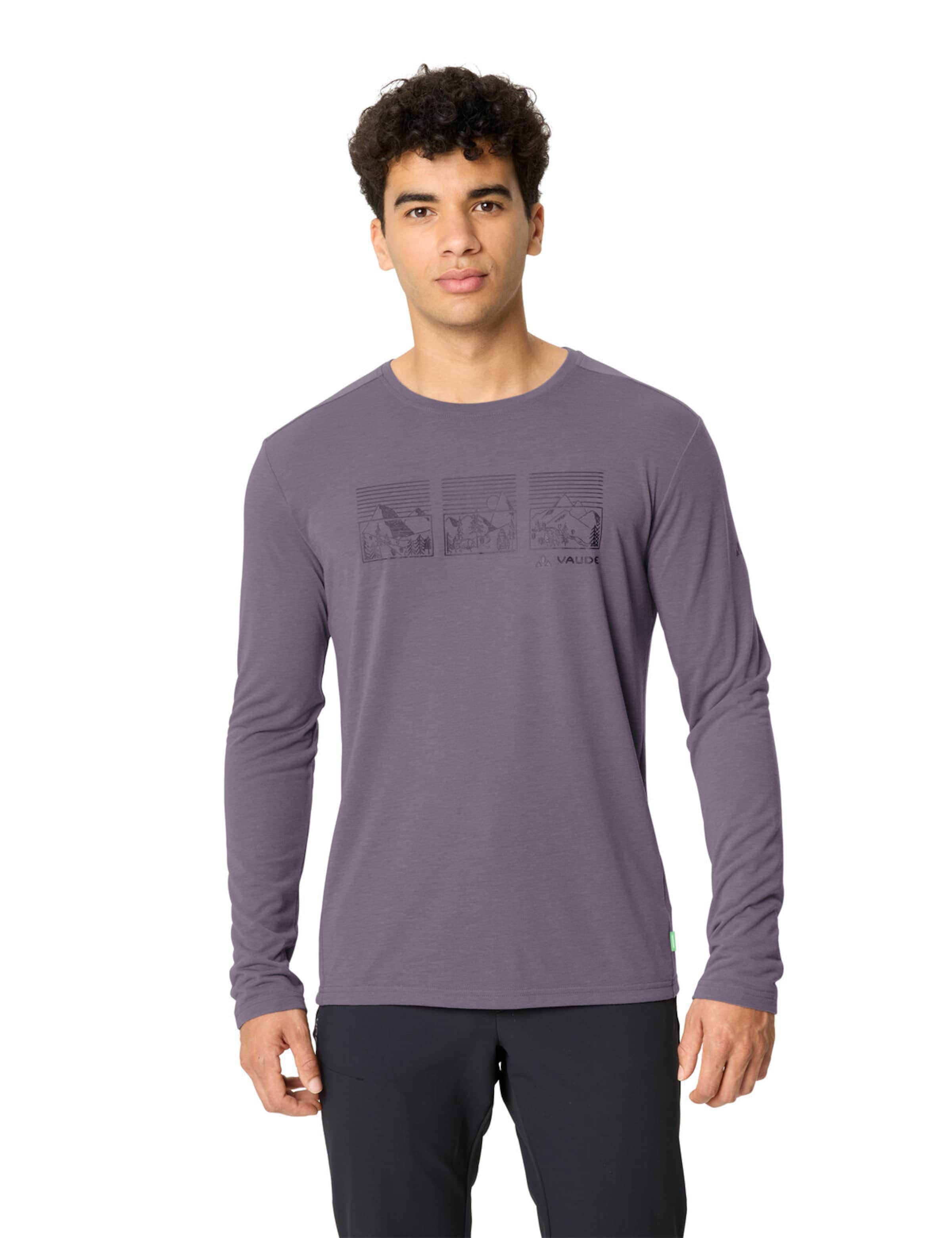 VAUDE Functioneel shirt 'Rosemoor III' in Lila: voorkant