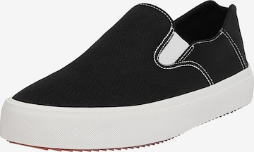 Pull&Bear Slip ons i svart: forside