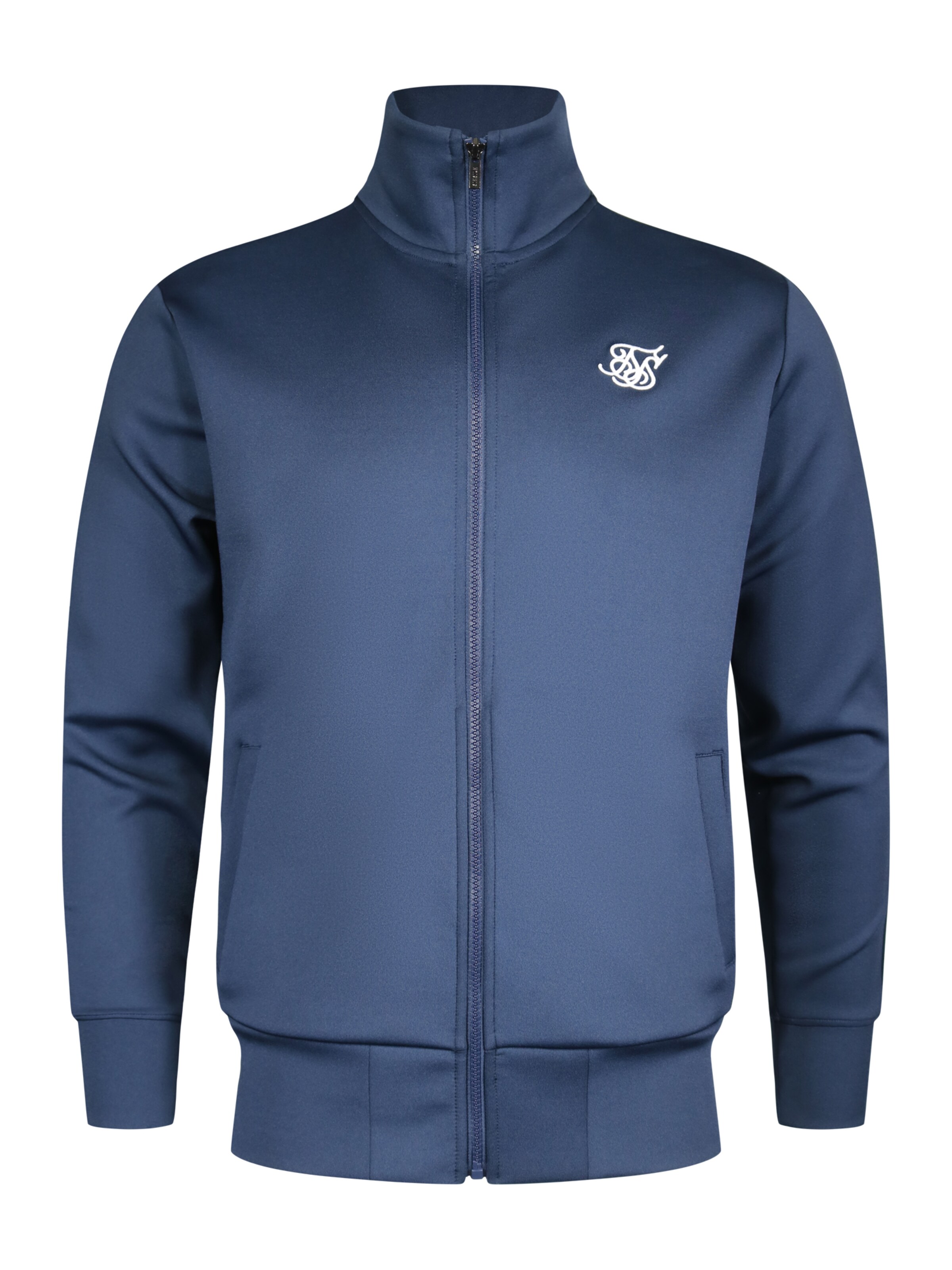 SikSilk Sweatjacke in Blau: Vorderseite