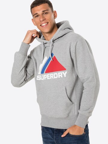 Superdry Sportsweatshirt in Grijs: voorkant