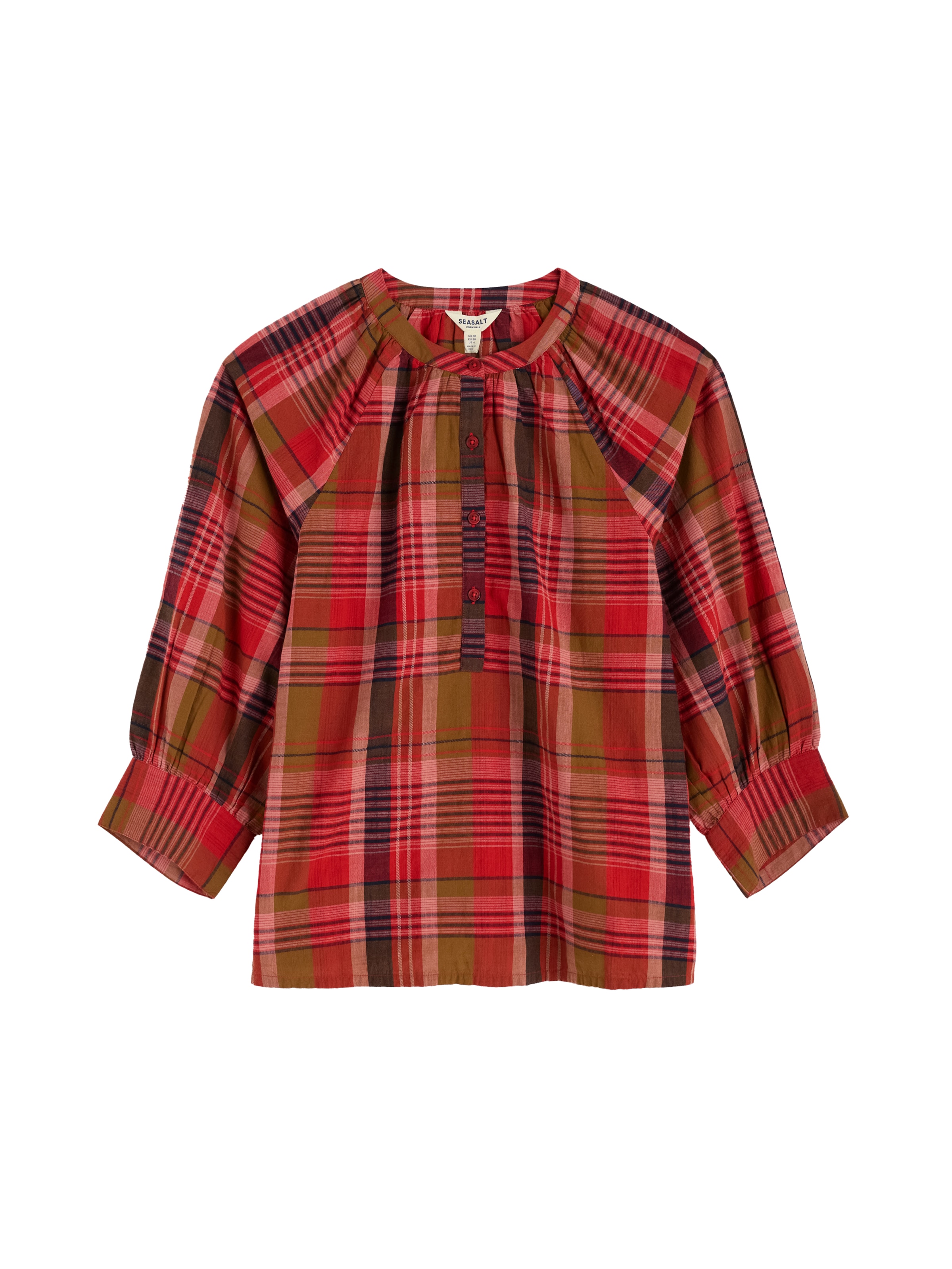 Camicia da donna 'Moor Grass' di Seasalt Cornwall in rosso: frontale