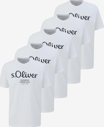 s.Oliver Shirt 'Basic' in Weiß: Vorderseite