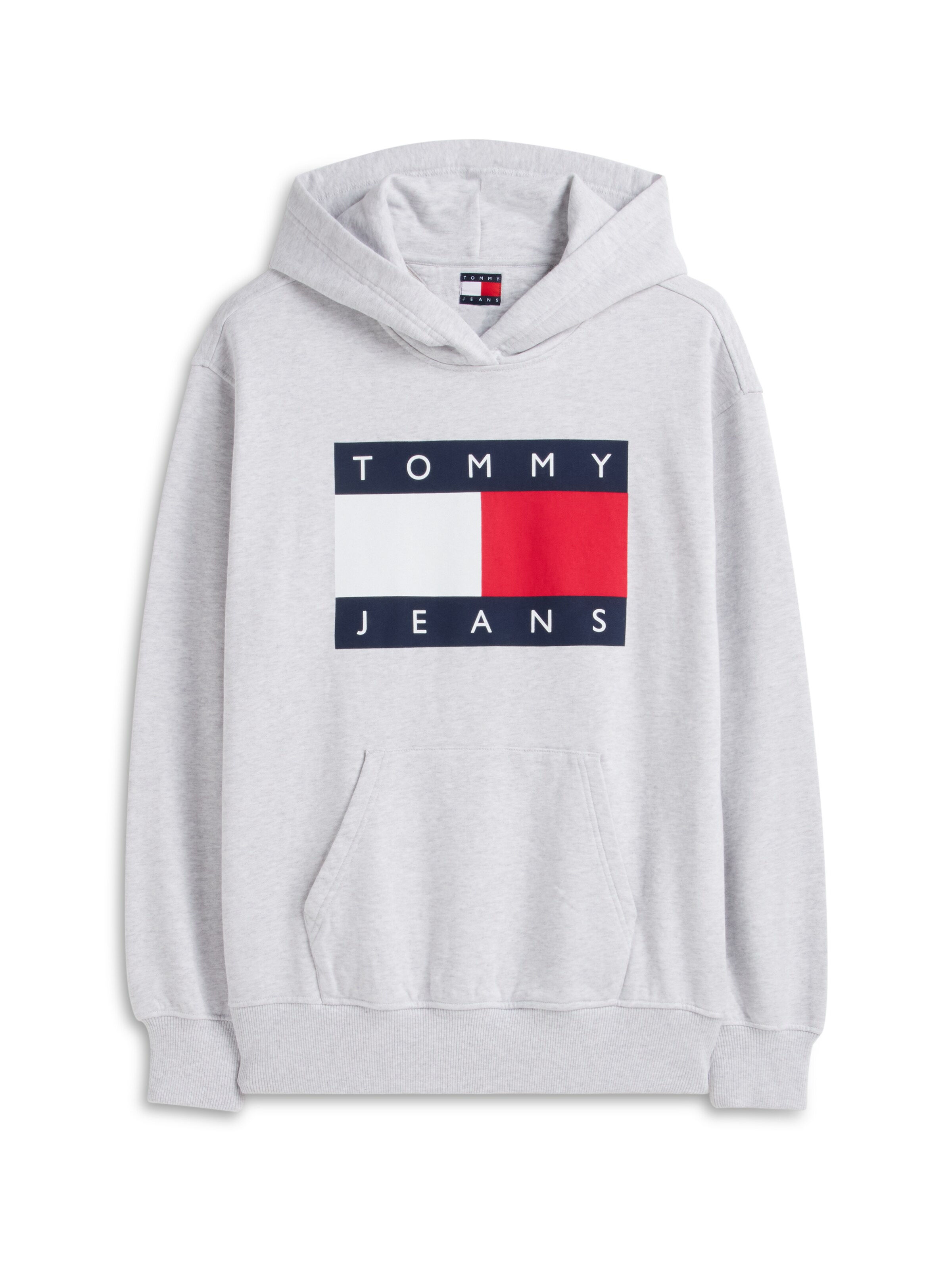 Tommy Jeans Суичър в сиво: отпред
