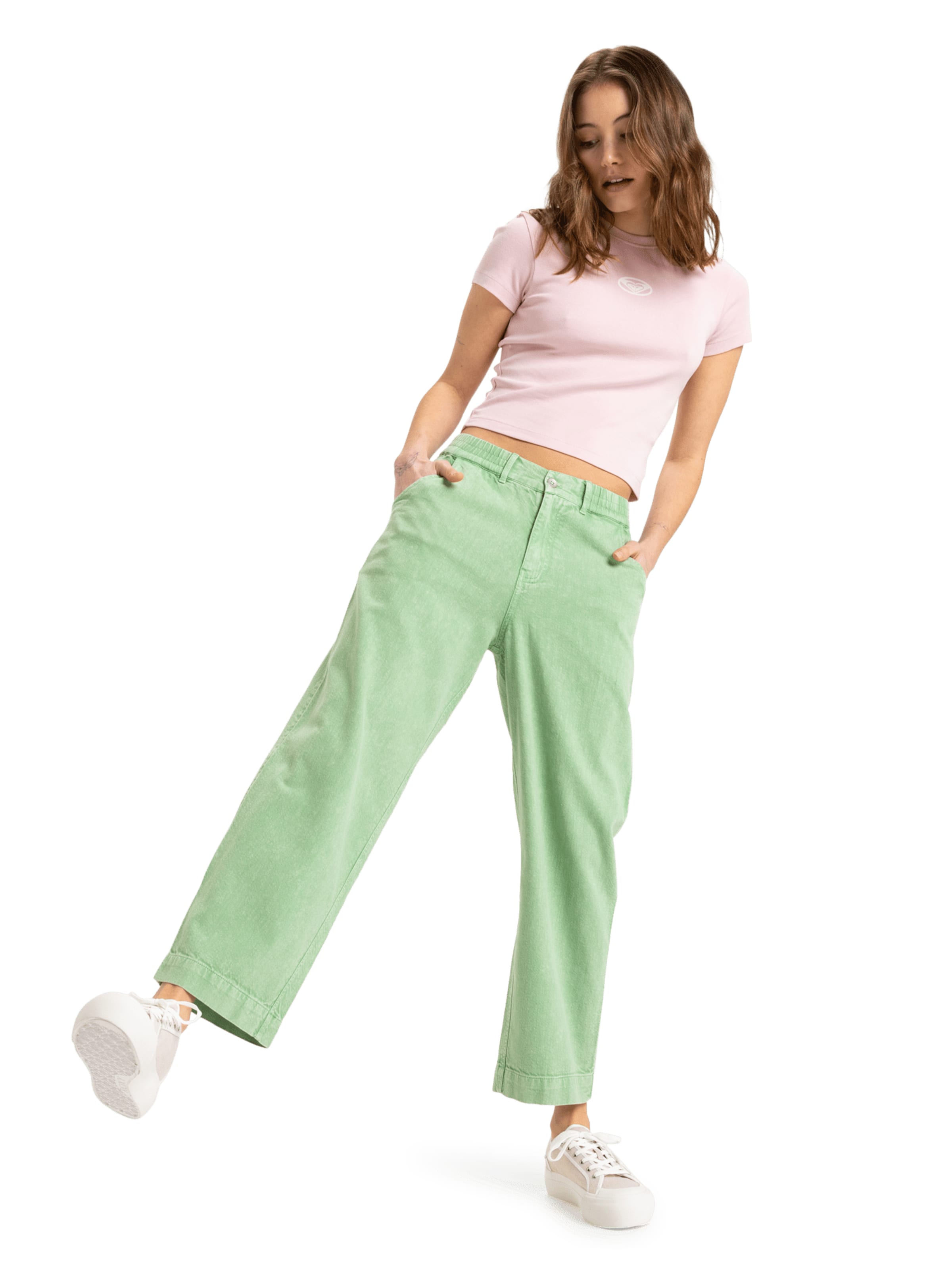 Baggy Pantalon 'Break My Soul' ROXY en vert : devant