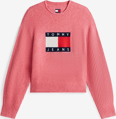 Tommy Jeans Pullover in marine / hellpink / dunkelrot / weiß, Produktansicht