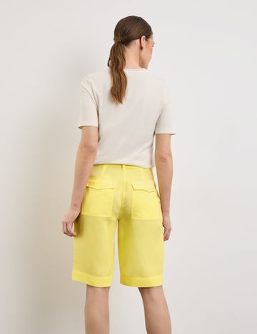 GERRY WEBER Loose fit Pleat-Front Pants 'KIA꞉RA' in Yellow