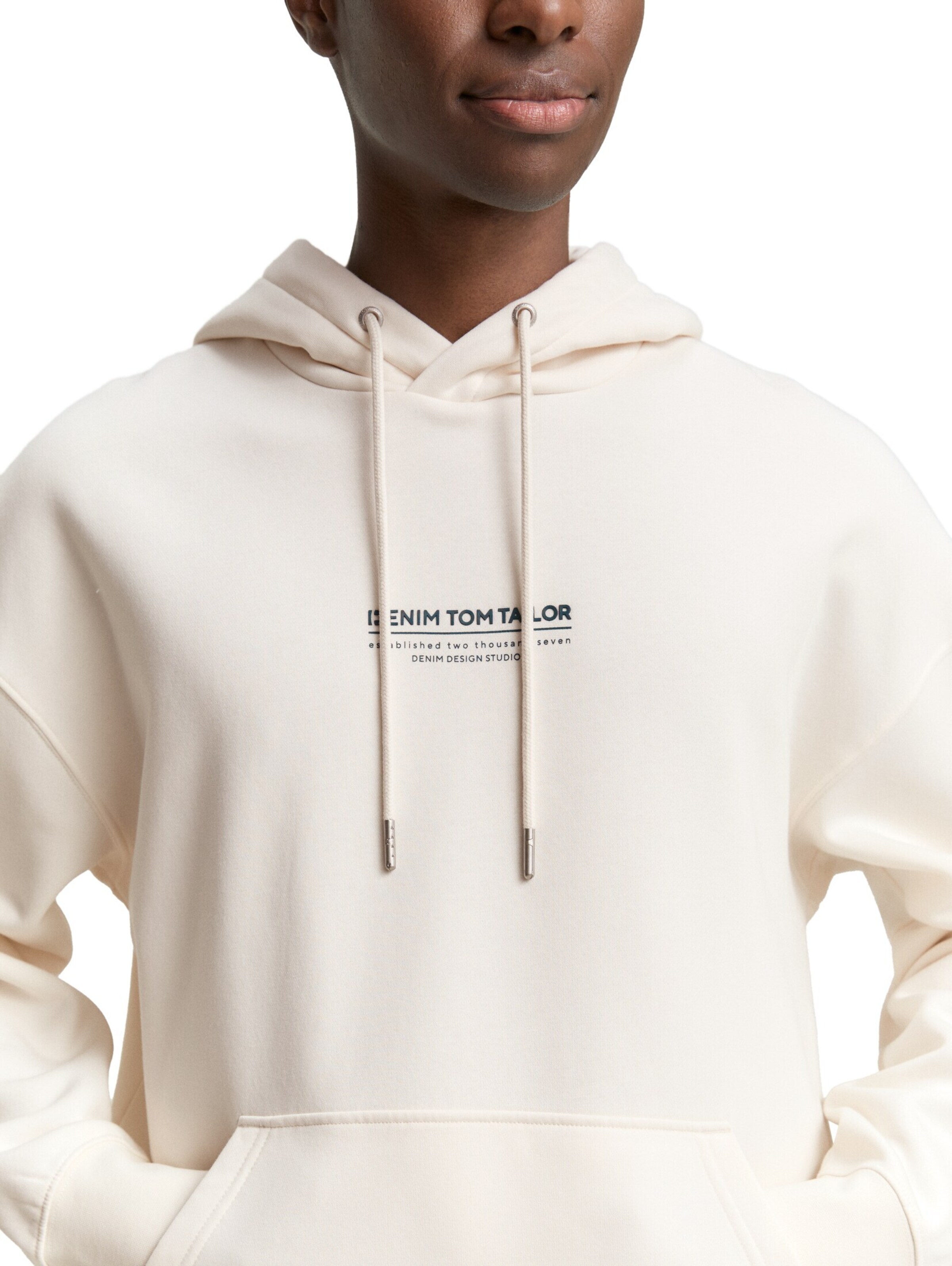 TOM TAILOR DENIM Sweatshirt in Beige