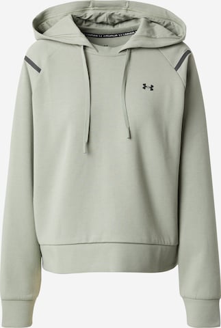 UNDER ARMOUR Sportief sweatshirt 'Unstoppable' in Groen: voorkant