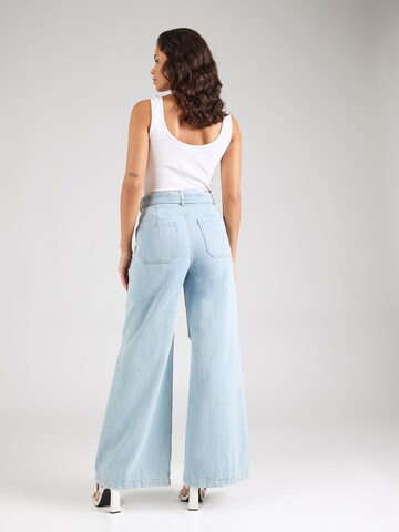SCOTCH & SODA - Pierna ancha Pantalón vaquero plisado 'Luna' en azul