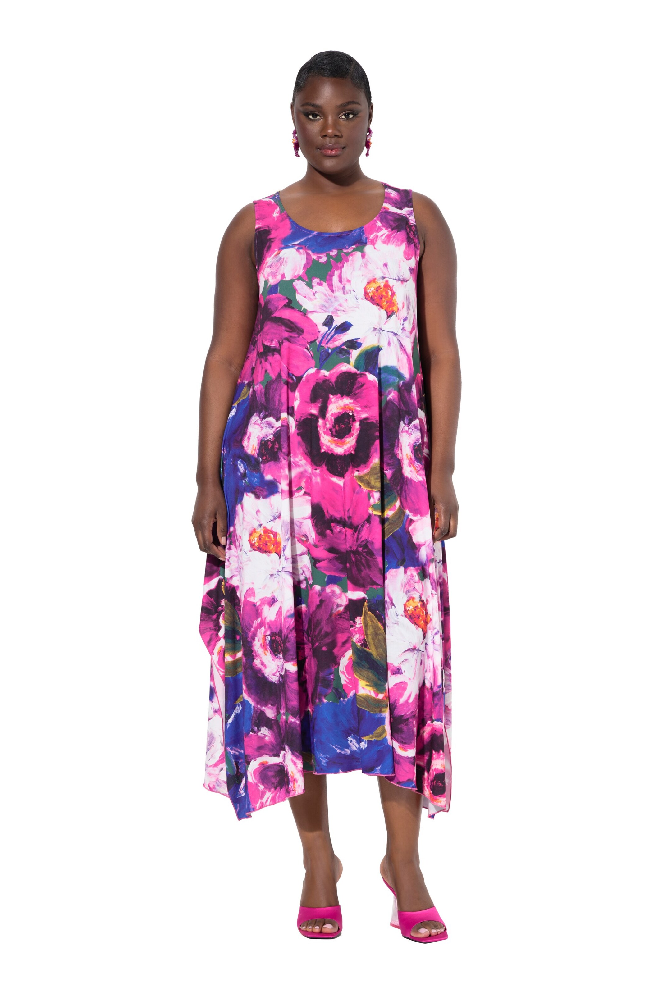 Ulla Popken Jurk in Roze: voorkant