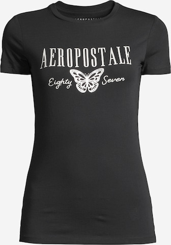 AÉROPOSTALE Shirts i sort: forside