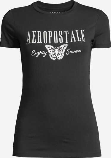 AÉROPOSTALE T-shirt i svart / silver, Produktvy