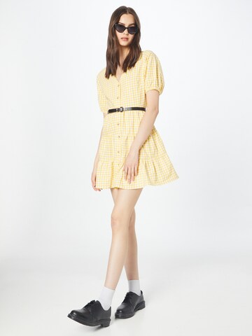 In The Style Shirt dress 'JOSSA' in Yellow