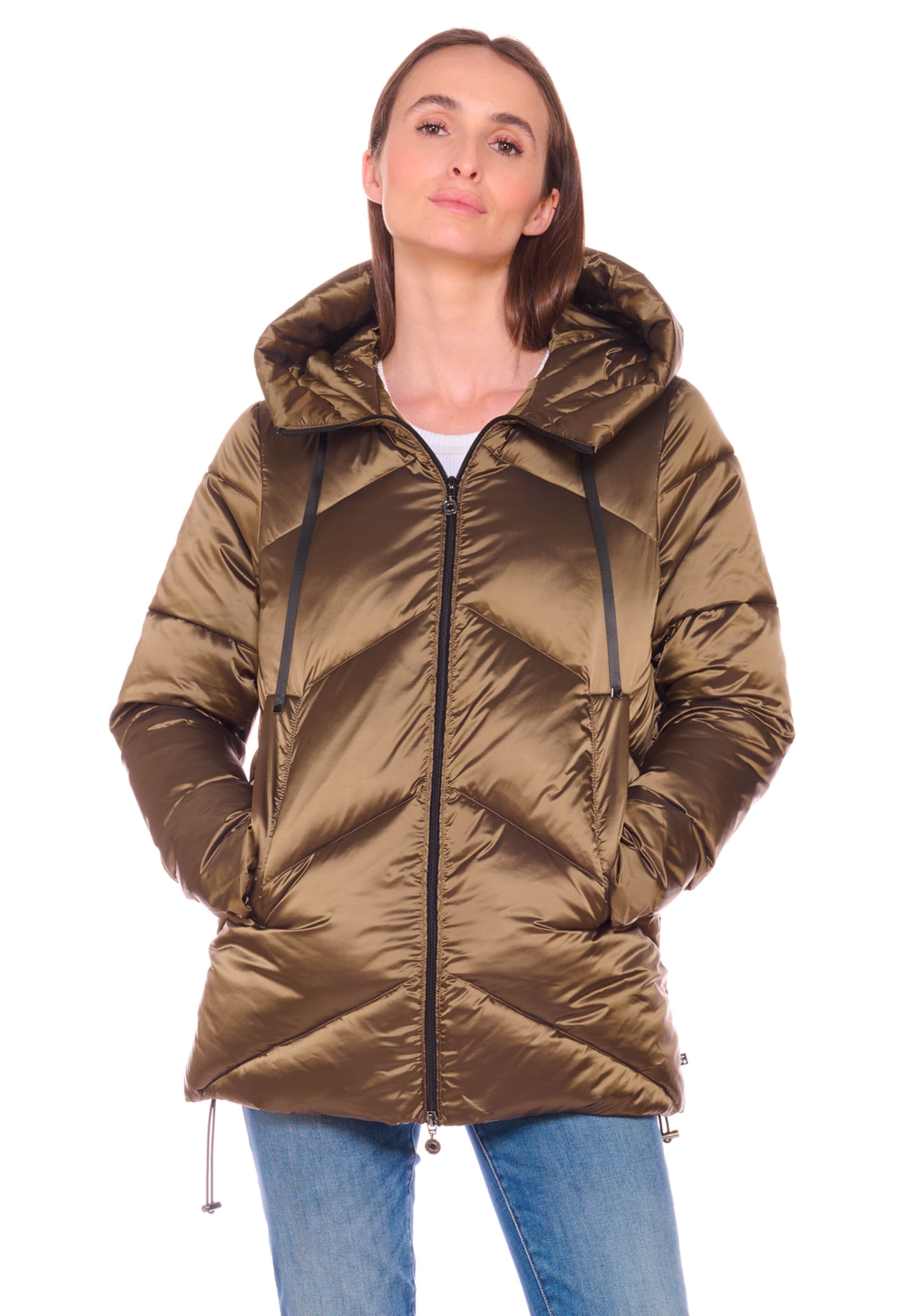 Le Temps Des Cerises Winter jacket 'KILIA' in Brown: front