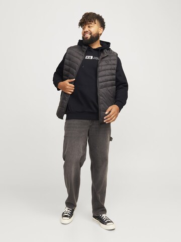 Felpa 'JJECorp' di Jack & Jones Plus in nero