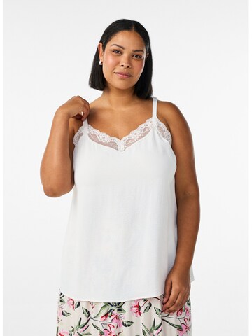 Zizzi Top 'Flkikka' w kolorze biały: przód