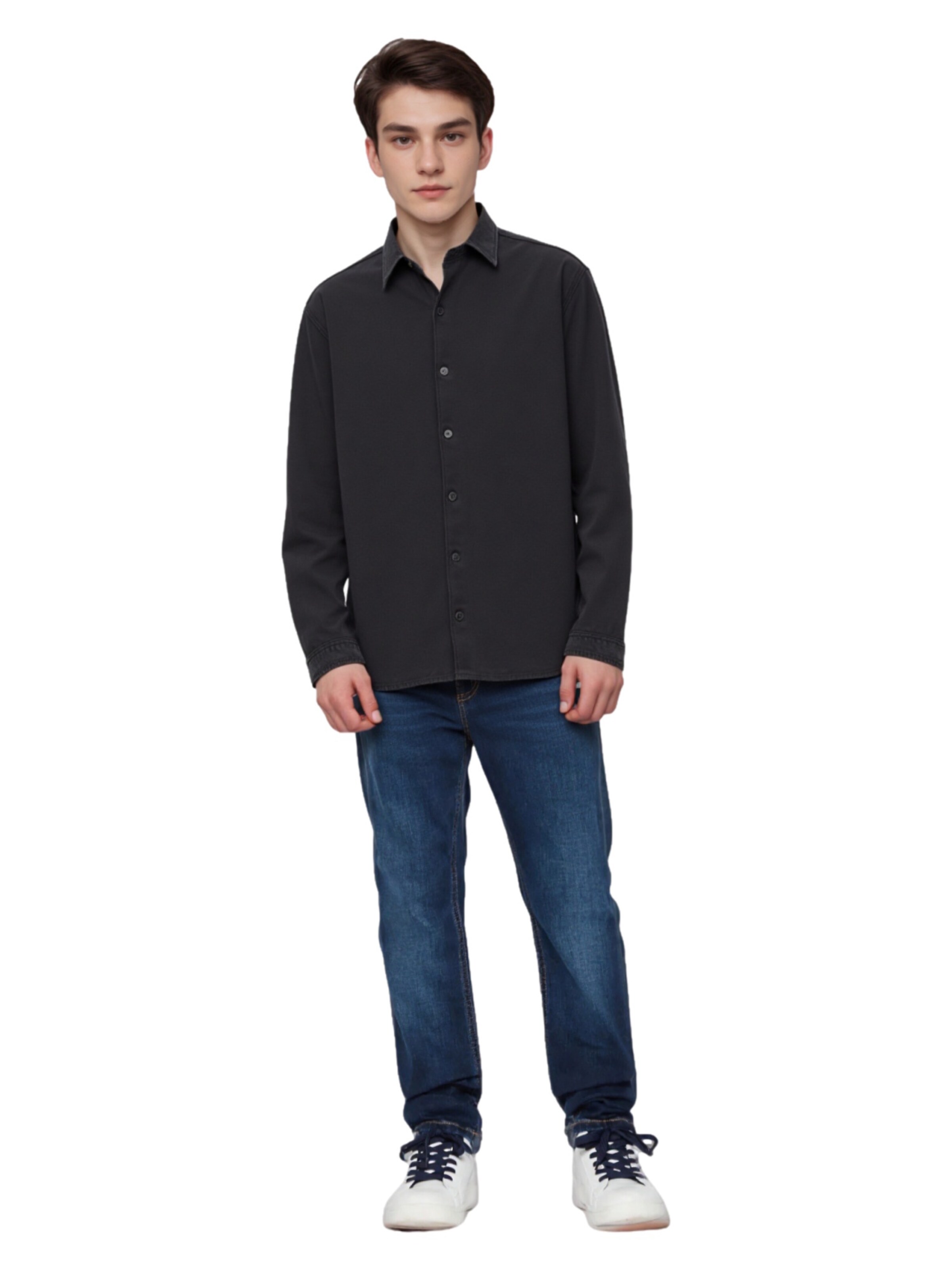 Jack & Jones Junior Comfort fit Overhemd 'Norrebro' in Zwart