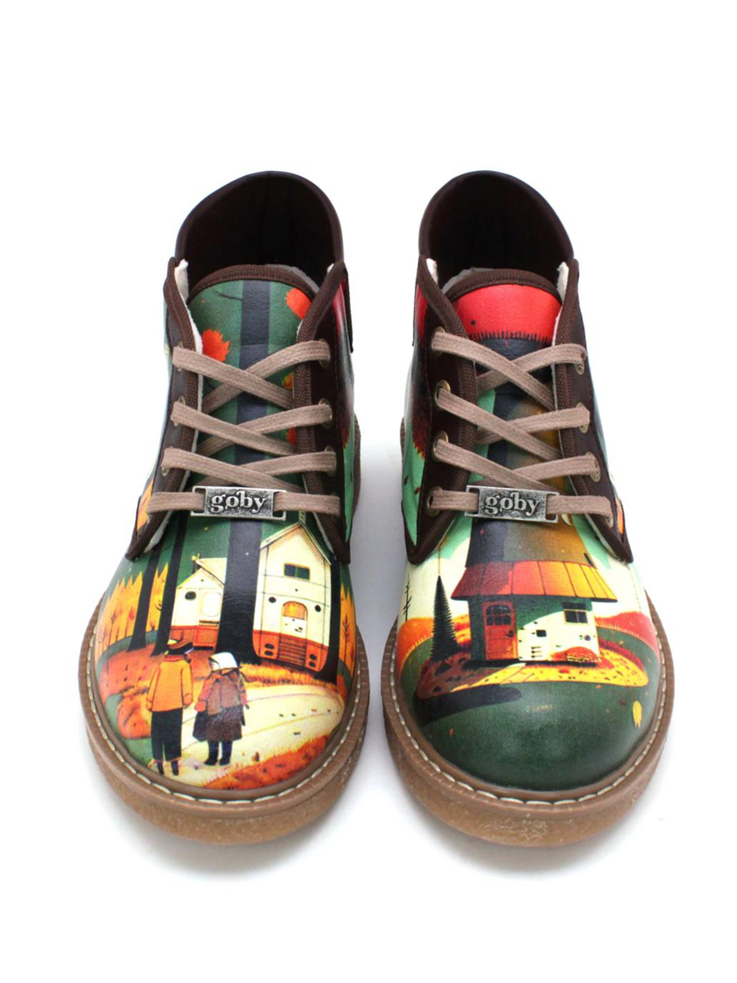 Goby Booties 'Goby lace up ankle shoes GKP101' in Mixed colors