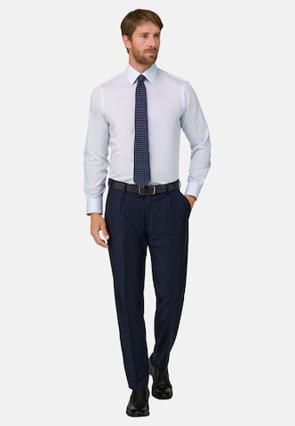 Coupe slim Chemise business Boggi Milano en bleu : devant