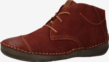 JOSEF SEIBEL Lace-Up Ankle Boots 'Fergey' in Red: front