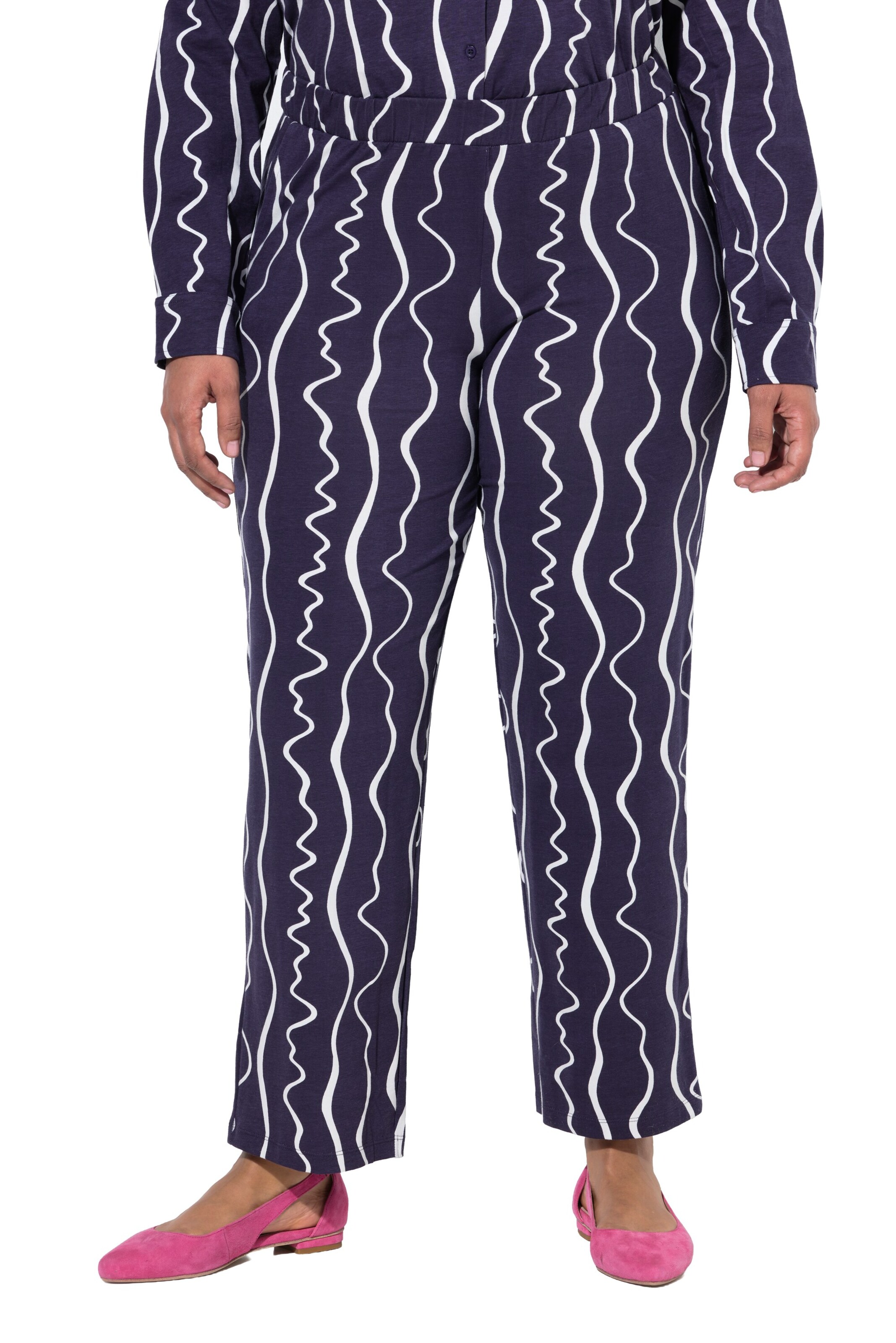 Ulla Popken Regular Broek in Lila: voorkant