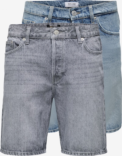 Only & Sons Traperice 'ONSEDGE' u plavi traper / sivi traper, Pregled proizvoda