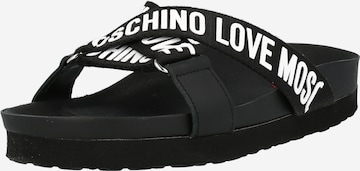 Love Moschino Pantolette i svart: framsida