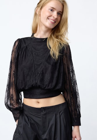 SISTERS POINT - Blusa 'NONO-T1' en negro: frente